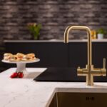 flöde Vier 4 in 1 Instant Boiling & Filtered Cold Water Tap | Brushed Brass Finish