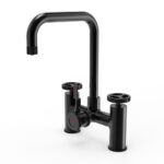 flöde kraft | Industrial Bridge Style 3 in 1 Instant Boiling Tap | Matt Black Finish