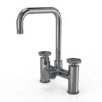 flöde kraft | Industrial Bridge Style 3 in 1 Instant Boiling Tap | Polished Chrome Finish