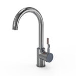 flöde kraft Solo | Industrial Style Single Lever 3 in 1 Instant Boiling Tap | Polished Chrome Finish
