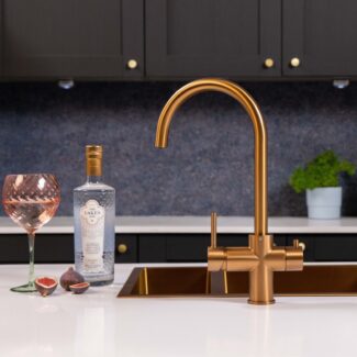 flöde svan | 3 in 1 Instant Boiling Tap | Brushed Copper Finish