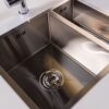 Möckeln 1.5 Bowl Inset or Undermounted Sink | Over Size: 555x440x205 | Brushed Steel
