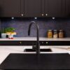 flöde Runda | Kitchen Sink Mixer with Pull out Spray | Matt Black | Square Head