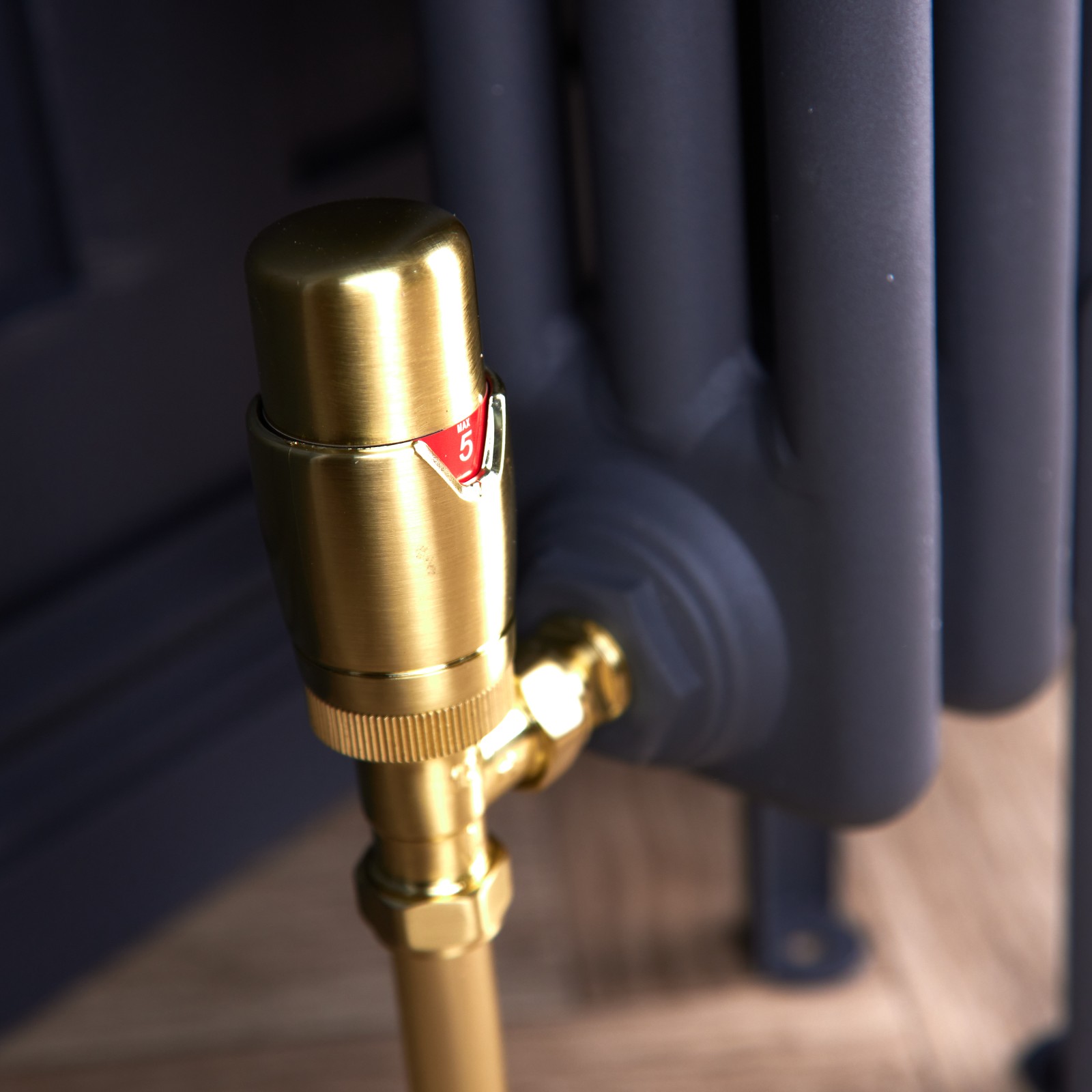 Angled Round Theromastic Valve Pack Brass 2