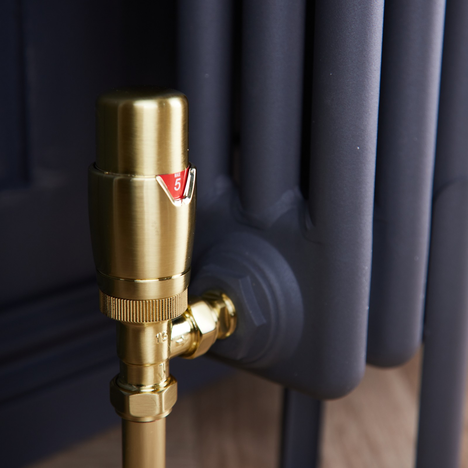 Angled Round Theromastic Valve Pack Brass 4