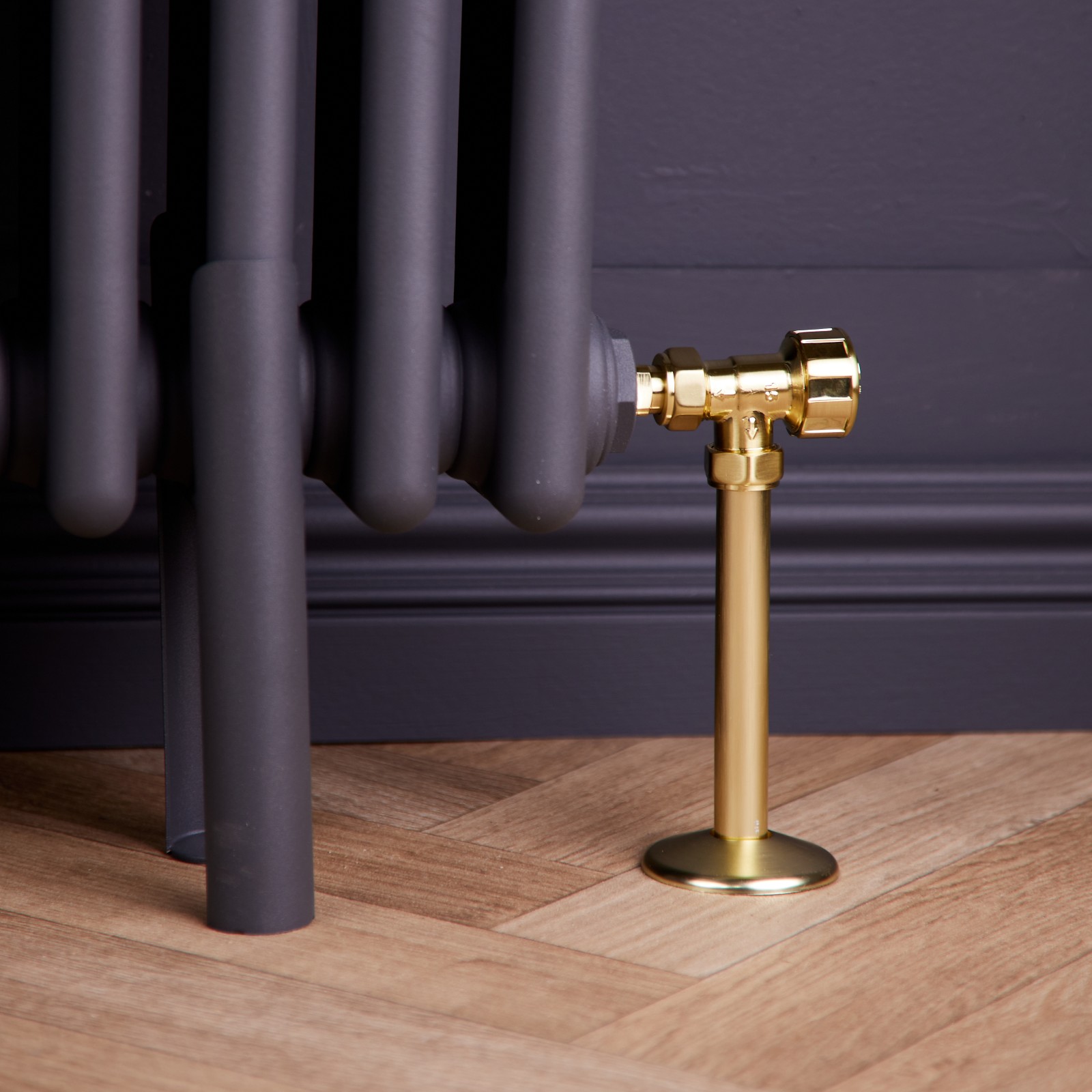 Angled Round Theromastic Valve Pack Brass 5