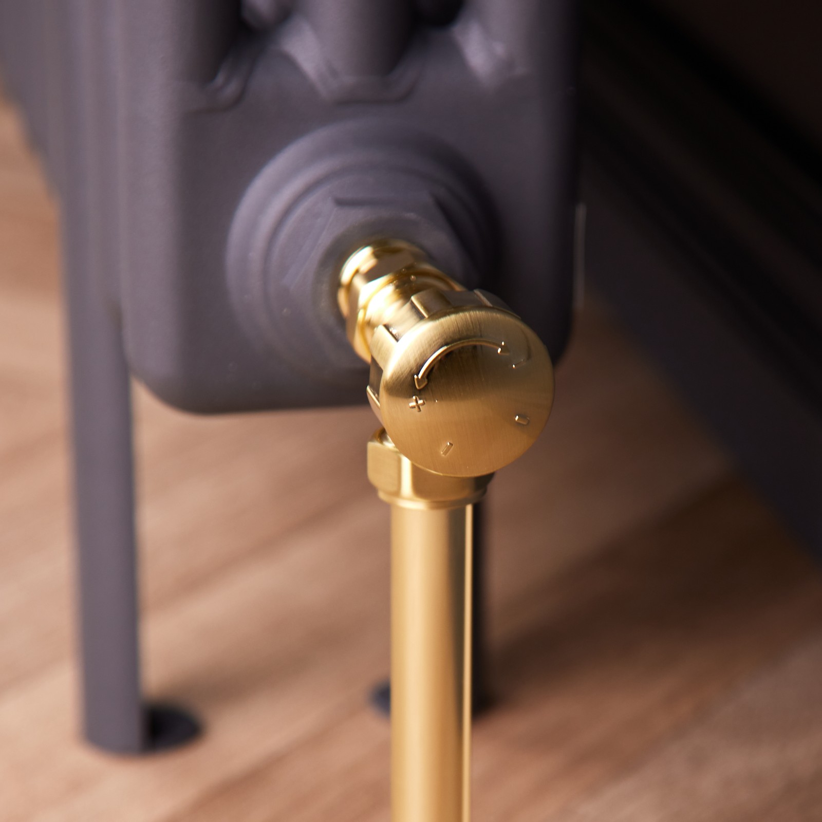 Angled Round Theromastic Valve Pack Brass 6