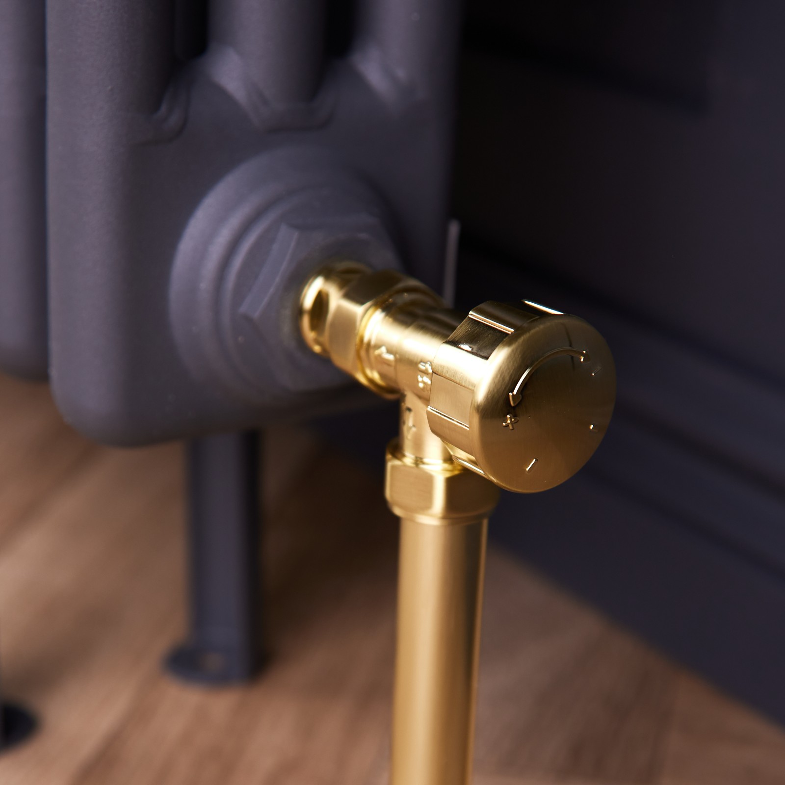 Angled Round Theromastic Valve Pack Brass 7