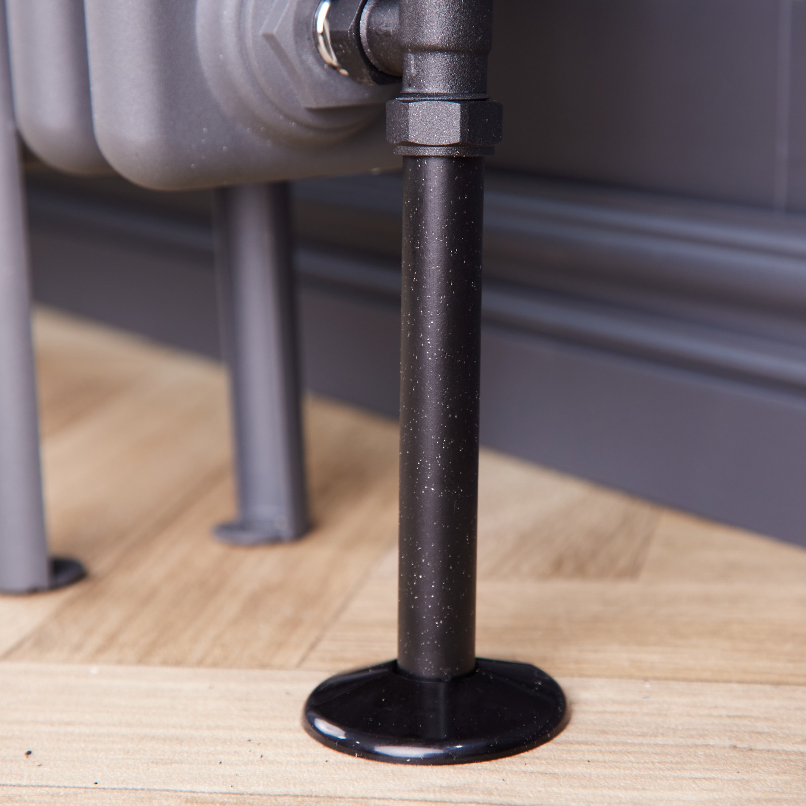 Anthracite Angled Thermostatic Radiator Valve Pack 4