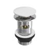 Ceramic Push Button Click-Clack Basin Waste - Slotted - G1 1/4" - Porcelain White Finish
