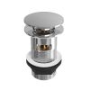 Mushroom Push Button Click-Clack Basin Waste, Brass Top - Slotted