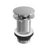 Mushroom Push Button Click-Clack Basin Waste, Brass Top - Unslotted