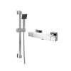 Pitea Shower | SQ Thermo Bar Valve & SQ Slide Rail Kit | Chrome
