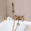 Falun | Bath Shower Mixer | Including Handset and Holder | Brushed Brass