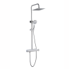Lund | Thermostatic Shower Kit | Including Telescopic Riser Rail | Cool Touch Valve | Chrome