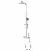 Kiruna | Square Style Thermostatic Shower Kit | Thin Style Stainless Steel Square Shower Head | Chrome