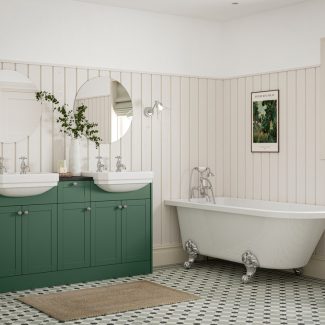Vera 900x330mm End Panel - Matt Sage Green
