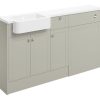 Vera 1542mm Basin  WC & 1 Drawer  1 Door Unit Pack (LH) - Matt Latte