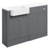 Vera 1242mm Basin & WC Unit Pack (LH) - Grey Ash