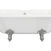 Ebba Freestanding 1690x740x620mm 2TH Bath w/Feet - White