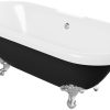 Ebba Freestanding 1690x740x620mm 2TH Bath w/Feet - Black