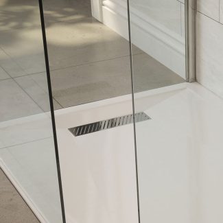 Linear Tray Waste & Cover - Chrome