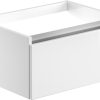 Malte 600mm 1 Drawer Wall Hung Basin Unit (No Top) - White Gloss