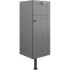 Vera 300mm 1 Drawer  1 Door Base Unit - Grey Ash