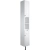 Vera 300mm 2 Door Tall Unit - Satin White Ash