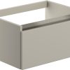 Malte 600mm 1 Drawer Wall Hung Basin Unit (No Top) - Latte