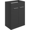 Meja 590mm Floor Standing 2 Door Basin Unit (No Top) - Anthracite Gloss