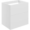 Gabriel 590mm Wall Hung 2 Drawer Basin Unit (No Top) - Matt White