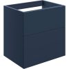 Gabriel 590mm Wall Hung 2 Drawer Basin Unit (No Top) - Matt Deep Blue