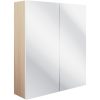 Julia 600mm 2 Door Mirrored Wall Unit - Matt White
