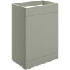 Gabriel 590mm Floor Standing 2 Door Basin Unit (No Top) - Matt Olive Green