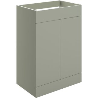 Gabriel 590mm Floor Standing 2 Door Basin Unit (No Top) - Matt Olive Green