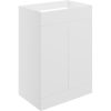 Gabriel 590mm Floor Standing 2 Door Basin Unit (No Top) - Matt White