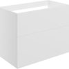 Gabriel 790mm Wall Hung 2 Drawer Basin Unit (No Top) - Matt White