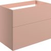 Gabriel 790mm Wall Hung 2 Drawer Basin Unit (No Top) - Matt Antique Rose