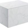 Ellen 600mm Wall Hung Storage Drawer - White Marble