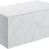 Ellen 800mm Wall Hung Storage Drawer - White Marble