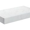 Ellen 800mm Wall Hung Basin Shelf - White Marble