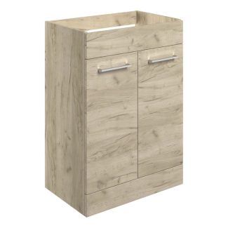 Meja 590mm Floor Standing 2 Door Basin Unit (No Top) - Oak