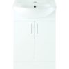 Edith 655mm Basin Unit & Basin - White Gloss