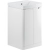 Olle 500mm 2 Door Floor Standing Cloakroom Basin Unit - White Gloss