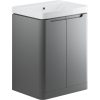 Olle 600mm 2 Door Floor Standing Basin Unit - Matt Grey