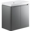 Olle 800mm 2 Door Floor Standing Basin Unit - Matt Grey