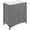 Noah 810mm Floor Standing Basin Unit (exc. Basin) - Grey Ash