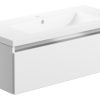 Malte 815mm 1 Drawer Wall Hung Basin Unit Inc. Basin - White Gloss