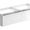 Malte 1200mm Wall Hung Basin Unit Run (No Top) - White Gloss